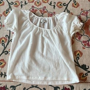 Madewell white flowy top